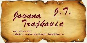 Jovana Trajković vizit kartica